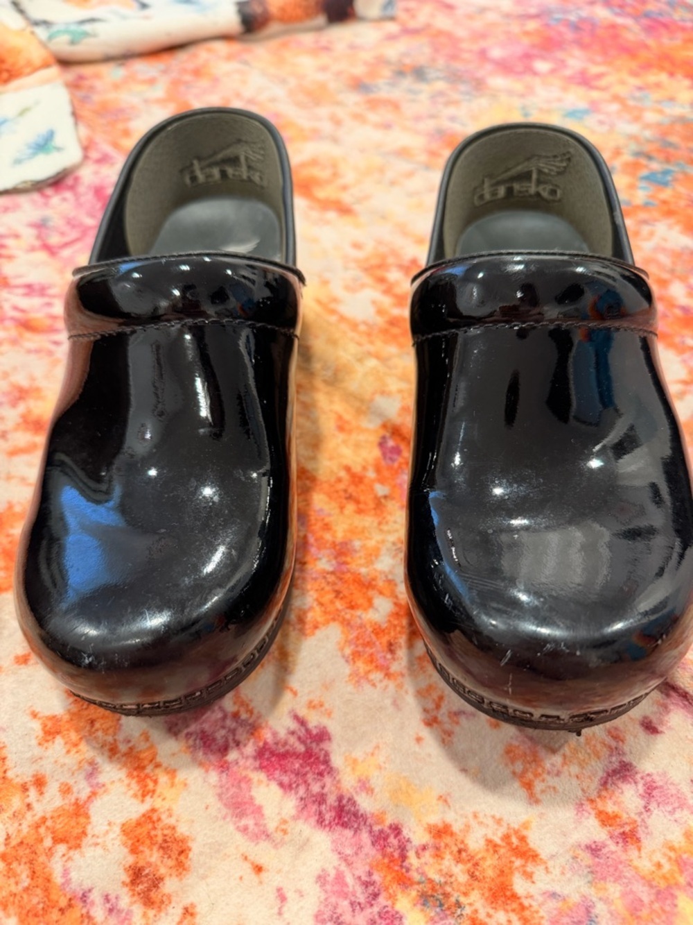 Dansko XP 2.0 Black Patent Leather Clogs Wide Nursing Comfort 36 Wide 5.5-6w US - Picture 5 of 5